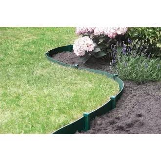 Rugalmas ágyásszegély zöld 15 cm x 10 m