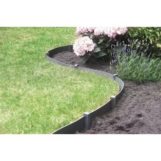 Rugalmas ágyásszegély szürke 15 cm x 10 m
