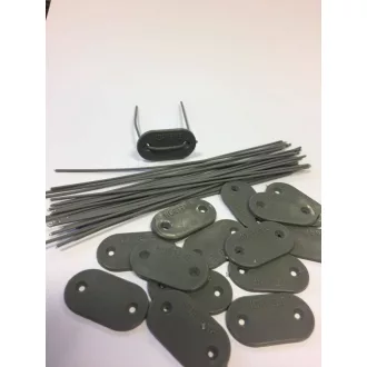   Speciális rögzítő mű nádfonatokhoz szürke clips:1,5x3cmdrót: 14,5 cm