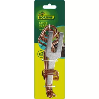   2 darabos pocok- és vakondcsapda szett. acél 4,5 x 15 cm  2 darabos készlet