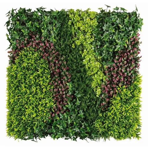 Zöldfal vegyes levelekkel többszínű 1 x 1 m