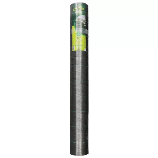 Szőtt, zöld/fekete színű talajtakaró agroszövet zöld- fekete 1,5 x 100 m 90g/m2