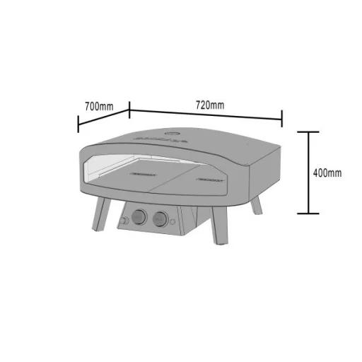 Cozze Gázüzemű Pizzakemence 24" Black Edition