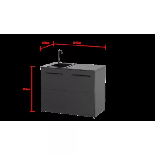 Cozze Element kültéri konyha modul mosogatóval 110 cm