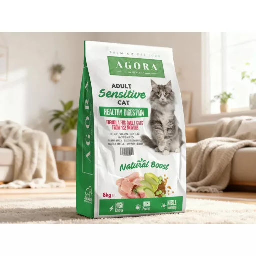 Agora Érzékeny Emésztésű Felnőtt Macskáknak 8 kg
