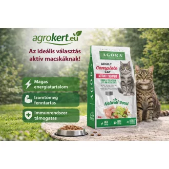 Agora száraz eledel aktív felnőtt macskáknak 8 kg
