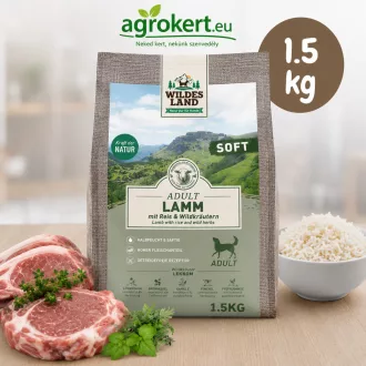   Wildes Land - Soft félnedves táp báránnyal és rizzsel kutyáknak - 1,5 kg
