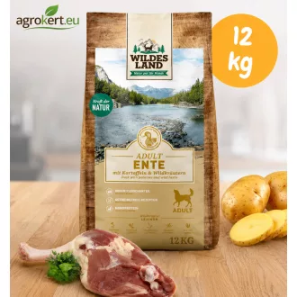   Wildes Land - Száraztáp kacsával és burgonyával kutyáknak - 12 kg